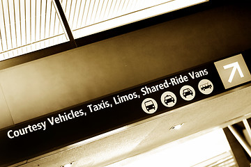 Image showing Seatac airport sign