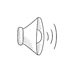 Image showing Speaker volume sketch icon.