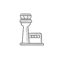 Image showing Flight control tower sketch icon.