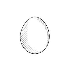 Image showing Egg sketch icon.