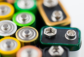 Image showing close up of alkaline batteries