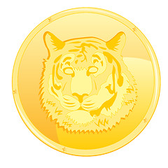 Image showing Coin with scene of the tiger