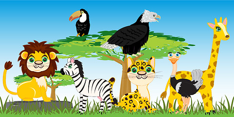 Image showing Wild animals of the africa