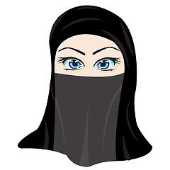 Image showing Making look younger girl in hijab