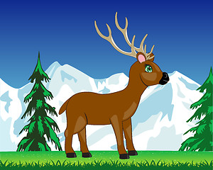 Image showing Deer on glade