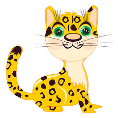 Image showing Illustration of the leopard on white background