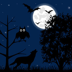 Image showing Night on  Halloween