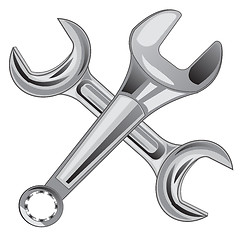 Image showing Two wrenches on white