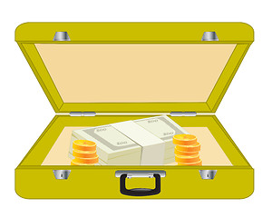 Image showing Valise with money