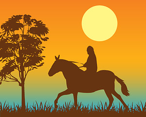 Image showing Horseman on