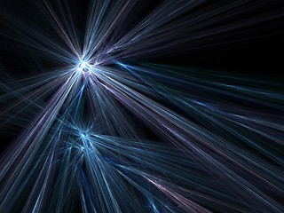 Image showing Blue fractal background