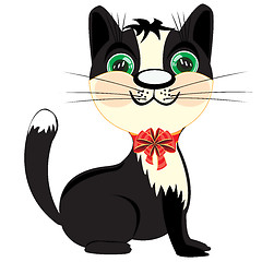 Image showing Kitty with small bow