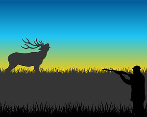Image showing Hunt on deer