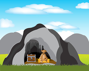 Image showing Cave with treasure