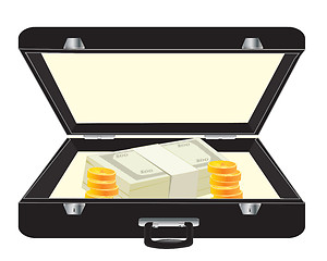 Image showing Black case with money