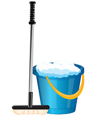Image showing Pail and mop