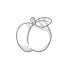 Image showing Apple sketch icon.