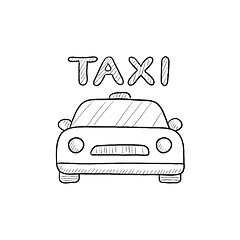 Image showing Taxi sketch icon.