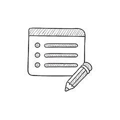 Image showing Taking note sketch icon.