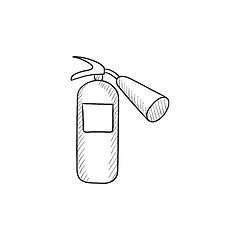 Image showing Fire extinguisher sketch icon.