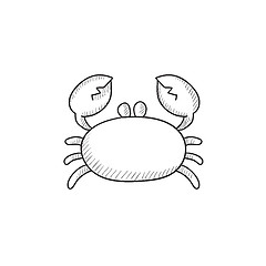 Image showing Crab sketch icon.