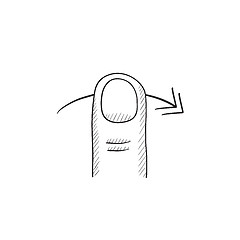 Image showing Touch screen gesture sketch icon.