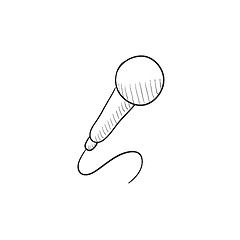 Image showing Microphone sketch icon.