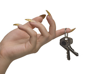 Image showing hand and keys