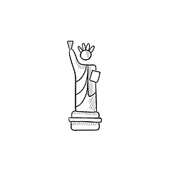 Image showing Statue of Liberty sketch icon.