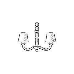 Image showing Chandelier sketch icon.