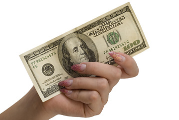 Image showing hand and money