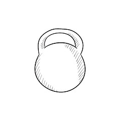 Image showing Kettlebell sketch icon.