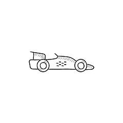 Image showing Race car sketch icon.