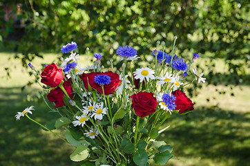 Image showing Bouquet of summer flowers