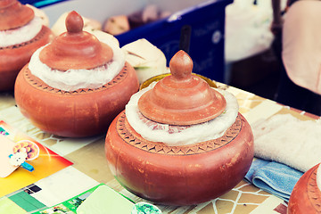 Image showing hot food sale at street market