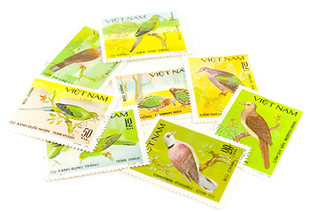Image showing vietnam post stamps