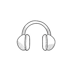 Image showing Headphone sketch icon.