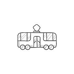 Image showing Tram sketch icon.