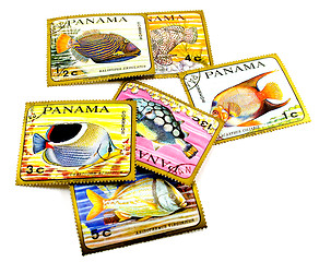 Image showing panama post stamps