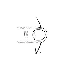 Image showing Touch screen gesture sketch icon.