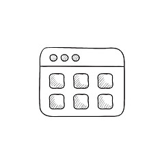 Image showing Browser window with folders sketch icon.