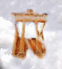 Image showing monument in the clouds