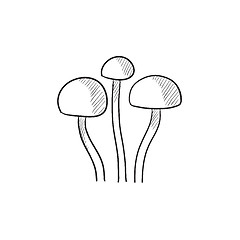 Image showing Mushroom sketch icon.