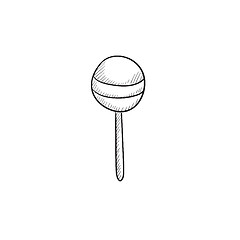 Image showing Round lollipop sketch icon.