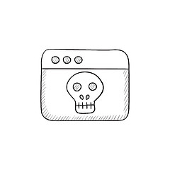 Image showing Browser window with skull sketch icon.