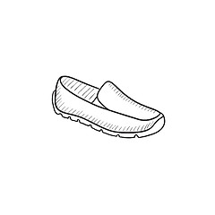 Image showing Male shoe sketch icon.