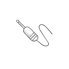 Image showing Jack cable sketch icon.