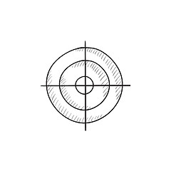 Image showing Shooting target sketch icon.