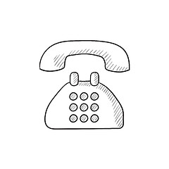 Image showing Telephone sketch icon.