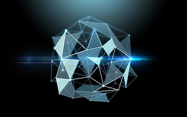 Image showing low poly virtual shape over black background